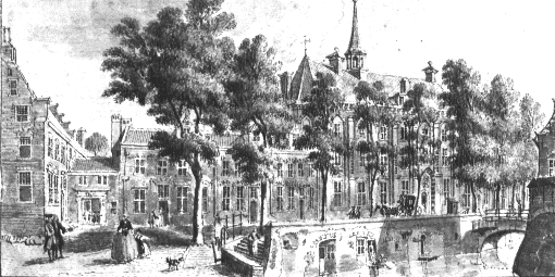 Die Sankt Hieronymusschule in Utrecht (im 18. Jahrhundert)